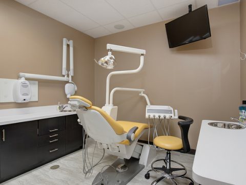 empty dentist's chair